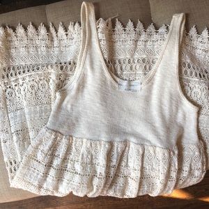 Audrey 3+I Cream Tunic Tank Dress Sz M